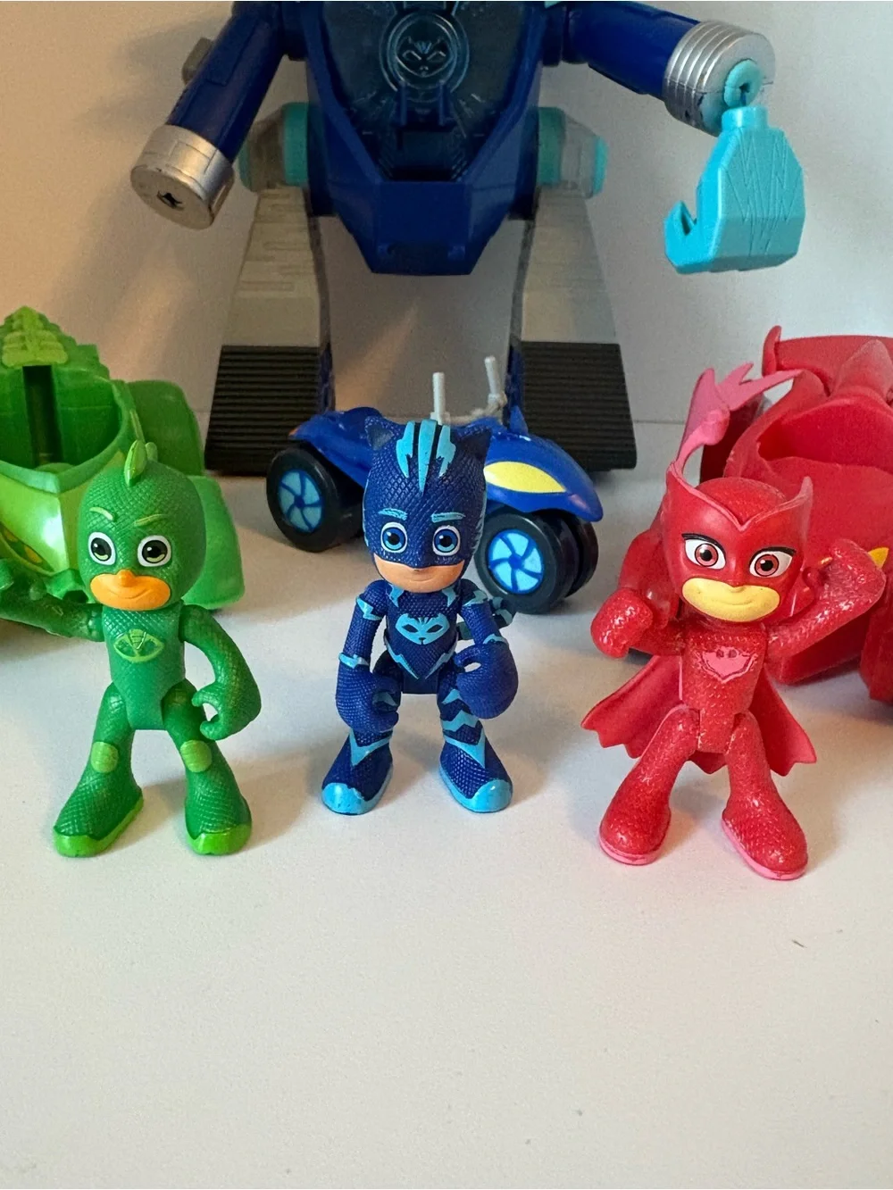 PJ Masks Vehicles Action Figures & Turbo Mover Mech Catboy Owlette Gekko 7 Pcs